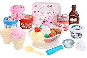 little tikes Creative Chefs Ice Cream Kit - Mit Speziellem Make-It Mix Spielsand, 17 Zubehörteilen, Realistisches Rollenspielset, für Jungen und Mädchen ab 3 Jahren, Nicht ESSBAR