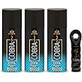 ST.JOHN COBRA Perfume Body Spray for Men & Women | Long Lasting Fragrance Combo 150 ml Deo Cool Pack of 3 + Cobra Perfume 15Ml (Pack of 4)