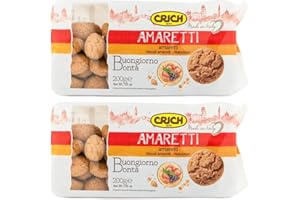 Crich - Amaretti Biscuits (200g, Pack of 2) | Sweet & Crunchy | Gourmet Artisan Italian Biscuits | Made in Italy