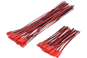 EBOOT 20 Paar 22 AWG JST-Stecker und Buchse, 2-polig, Stecker und Buchse, Kabel für LED-Streifen, 10,2 cm, 15,2 cm