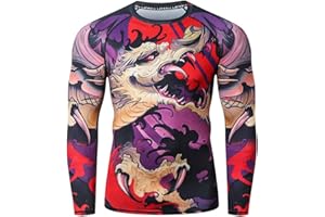 LAFROI Chemise de Compression à Manches Longues UPF 50+ pour Homme-CLY08C