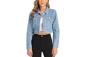 MISS MOLY Jeansjacke Damen Kurz Jeans Jacken Übergangsjacke Denim Jacket