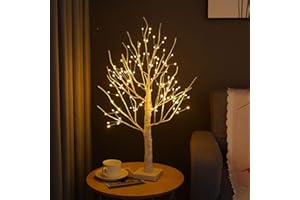 CECOMBINE Birch Light Tree Indoor with 144 Warm White LEDs Light, LED Tree Lights Tree Decorative Branches Christmas Decoration Wedding Interior Decoration for Party Birthday Wedding Festive Party