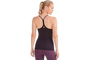 CRZ YOGA Débardeur Dos Nageur pour Femme Débardeur de Fitness Rembourré avec Soutien-Gorge Intégré