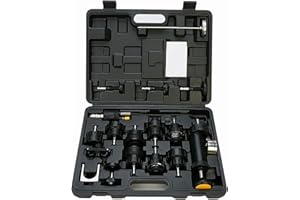 FreeTec Kühlsystem Tester Kühlmittel Pumpe Prüfgerät Testkoffer Druckluft Werkzeug Kfz, 18-teilig