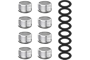 FYGUARD 8 Stück Wasserhahn sieb M24, Wasserhahn Filter Strahlregler Wasserhähne Siebeinsatz Wasserspareinsatz Aufsatz für Wasserhähne filter Küche Badezimmer