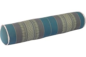 Handelsturm Thaikissen Rolle ca. 80x20 cm Kapok Yogarolle Kissenrolle für Massage oder Yoga Feste Nackenrolle