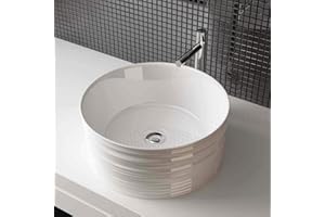 waschbecken24 Waschbecken24 Lavabo da appoggio in ceramica di design Lavabo per mani Lavabo per bagno WC per ospiti A461W