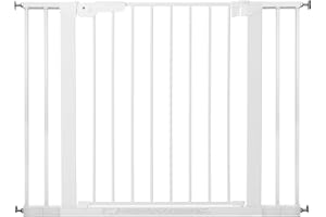 BabyDan Premier Barrière à Fixation par Pression pour Porte/Escalier, Blanc, 99 - 106,3 cm