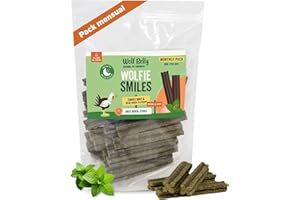 WOLF BELLY NATURAL PET GOODNESS Wolf Belly - Stick Dental Perro Natural (28 uds) 93% Pavo y Menta sin Cereales | Higiene Dental & Aliento Fresco | Calma y Entretiene | Delicioso Sabor Carne | Rico en Proteínas - Producido en Europa