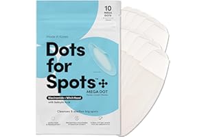 ‎DOTS FOR SPOTS Dots for Spots Mega Dot Anti Pickel Patch 10 Stück - Pimple Patches gegen Akne Transparentes Hydrokolloid Pickel Pflaster – Schnell wirkend, Vegan und Tierversuchsfrei