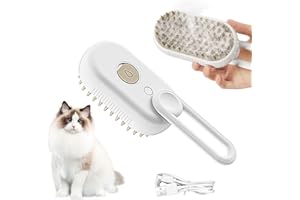 YIVNUIOL Cat Steamy Brush, Pet Hair Removal Comb, 3 in 1 Cat Steamy Brush, Cat Hair Brush for grooming, Steamy Cat Brush for Removing Tangled and Loosse Hair