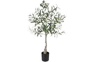 YOLEO 3FT Artificial Olive Tree Faux Silk Olive Plant for Home Office Decor Indoor Lifelike Fake Tree (Style 3)