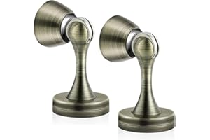 KOLAKO Magnetic Door Stop, Bronze Magnetic Door Stopper, Heavy Duty Solid Metal Soft Magnet Door Catch Modern Magnetic Doorstop for Bottom of Doors Installed to Keep Door Open