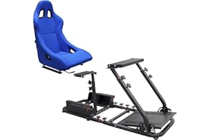M MODAUTO MODAUTO Cockpit SimRacing Gaming, Soporte de Simulacion, Plegable con Asiento Deportivo Backets o Semibaquets Compatible con Logitech G25/G29/G27/G920 Modelo N820B+N020-G