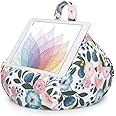 iBeani iPad & Tablet Stand / Bean Bag Cushion Holder for All Devices / Any Angle on Any Surface - Floral Plum