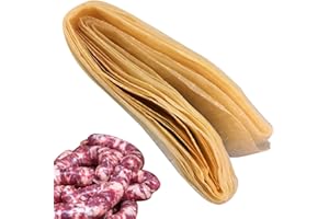 Tripa Comestible para Embutidos | 8/26 pies Secado comestible Salchichas de cerdo Fabricación de carcasa,Tripas de salchicha de colágeno para salchichas caseras sabrosas Diámetro 5cm / Gomice