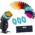 Selens Flash Gel Lighting Gels Filter Universal Light 20PCS Combination Kit with 3 Band Color Correction Photography for Camera Flash Speedlight Speedlite Strobe Light Photo Studio