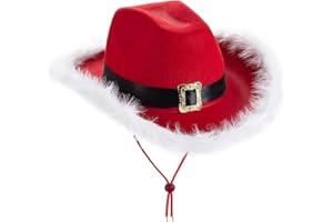 ZZLBUF Cowboy Hat for Women Fluffy Feather Brim Cowgirl Hat for Cosplay, Costume Party, Hen Party, Fancy Dress Accessory