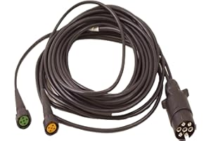 BESELOA Generisch Aspöck Anhänger - Kabelbaum - Kabelsatz - 7 polig - 5 Meter - 2X Bajonettverbinder