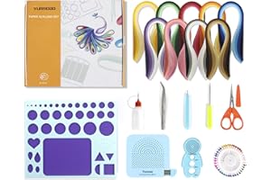 YURROAD Quilling Kit for Beginner Adults with 36 Colors 900 Strips Quilling Paper 5mm Width and Quilling Tools Set for Quilling Art Craft