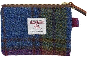 Harris Tweed mini myntväska handgjord läppstift väska vintage brittisk bärbar kreditkort ID plånbok med YKK dragkedja för kvi
