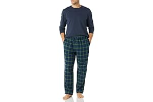 Amazon Essentials Homme Ensemble de Pyjama avec Pantalon en Flanelle et T-Shirt à Manches Longues