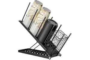 Longzhuo Portabicchieri e coperchio, organizer per portabicchieri da caffè regolabile, dispenser per bicchieri usa e getta a 4 scomparti con cestino portaoggetti in cannuccia per bancone da caffè