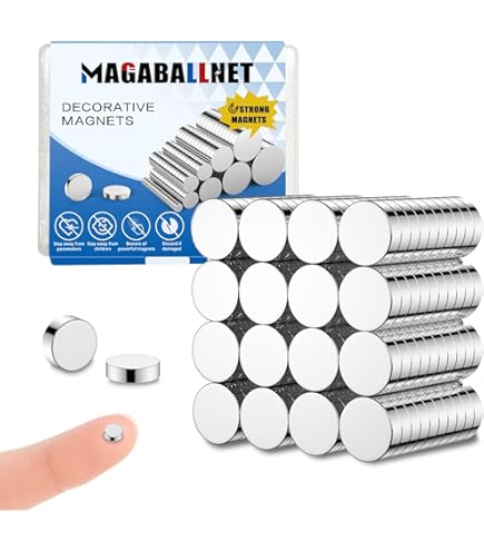 FPMYB Sterke magneten, set van 500 stuks, neodymium magneten, extra sterk, kleine magneten, rond, voor magneetbord, koelkast, whiteboard, prikbord, kantoor, 4 x 1,5 mm