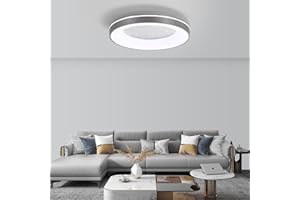 Mikeru Modern Round Ceiling Light, Flush Mount Ultra Slim 50cm Ceiling Light, 3 Colour Temperatures 3000k/4500k/6500kLED Lamps for Bedroom, Dining Room, Living Room, Kitchen