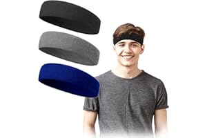 FACATH Bandeau de sport pour homme et femme - Bandeau éponge - Bandeau de sport pour la course, le cyclisme, le jogging, le tennis, le football