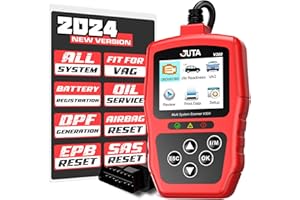 JUTA V300 Full Systems Code Reader Compatible for Volkswagen VW Audi Skoda Seat Diagnostic Tool OBD2 Scanner with Oil Reset Battery Registration EPB SAS TBA DPF IMMO