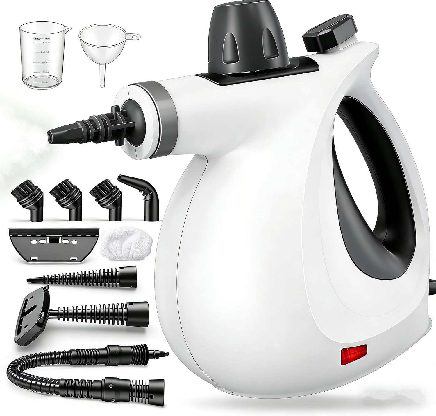 Limpiador de vapor portátil, vapor de alta presión 100% libre de productos químicos elimina el polvo, la suciedad y la grasa, 1050W Steam Cleaner para cocina, baño, coche y ventanas