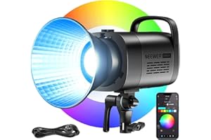 NEEWER CB100C 130W RGB COB Video Light avec 2.4G/Application Contrôle à Distance, Éclairage Continue RGB LED, Monture Bowens Lumière Photo Studio