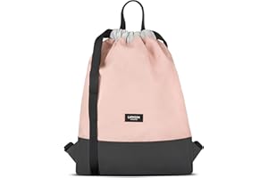 LARKSON No 7 - Sac à Cordon Femme & Homme - Sac de Sport pour Filles & Garçons Sac de Gym avec Poche Intérieure Sac à Dos Petit - Matériau Recyclé avec Poche Extérieure