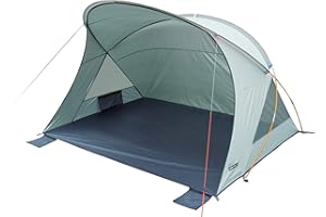 ‎HIGH PEAK High Peak Strandmuschel Cadiz 80, UV 80 Sonnenschutz nach 801 Standard, Strandzelt, Windschutz mit 4 Sandtaschen, große Mesh Fenster gegen Hitzestau, freistehend