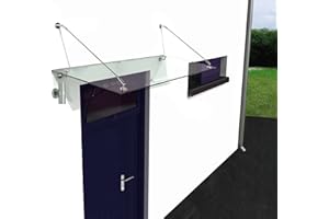 HOME-SYSTEME 180 x 90 cm Vetro tettoia Baldacchino di vetro Baldacchino Casa della porta VSG