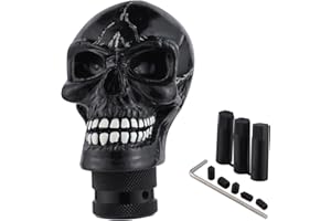 Padaodao Skull Gear Knob Shifter Knob Lever Handle Devil Shift Grip Head Automotive Accessories fit Most Manual Automatic Truck SUV Cars, Black