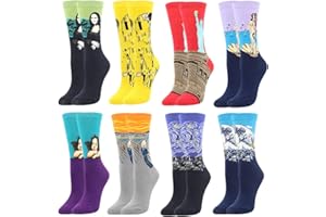 BISOUSOX Chaussettes Drôles Chaussettes Femmes Fantaisie Amusantes Chaussettes en Coton Colorées Femmes Cadeau Confortable et Respirant pour Petite Amie（multicolore,36-39.5）