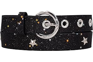 EANAGO Superstar Ceinture pour enfant fille (maternelle et primaire, tour de hanches 57-72 cm), taille de la ceinture 65 cm