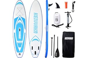 JaHECOME Inflatable Stand Up Paddle Boards 11'x33''x6''Lightweight Paddle Board with Premium SUP Package Kayak Conversion Design All Round Board with 3 Fins for Youth & Adult All Levels Paddler
