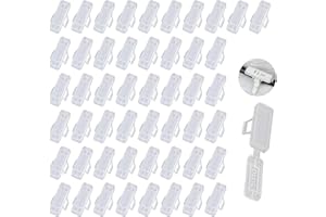 BATHEIDON 50 Stücke Transparent Kabeletiketten Erkennungsbox Kabel Beschriftung Kabelbinder Tags Box Transparent Wiederverwendbaren Kabeletiketten Transparenter Kabelmarkierer – Hochwertige Kabelmarkierer