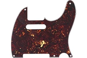Musiclily 5 Hole Vintage Tele Pickguard for Fender American/Mexican Made Standard Telecaster Style Electric Guitar, 4Ply Tortoise Shell