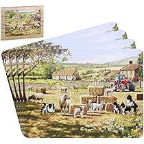 The Leonardo Collection Macneil Studios Lot De 4 Sets De Table Antidérapants Et Lavables Motif Collie & Sheep