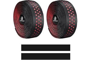 Bynccea Bande de guidon de vélo, 2 Rouleaux EVA Ruban de Cintre Adhésifs pour Vélo Guidoline Ruban pour Guidon Antidérapant pour Route Bicyclette avec Bouchons et Bandes adhésives