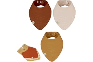 bistyle Baby Bandana Dribble Bibs Drool Bibs, 6pc Infant Teething Soft and Absorbent with Adjustable Snaps, Bib Set for Unisex Newborn Toddlers Aged 0-36 Months