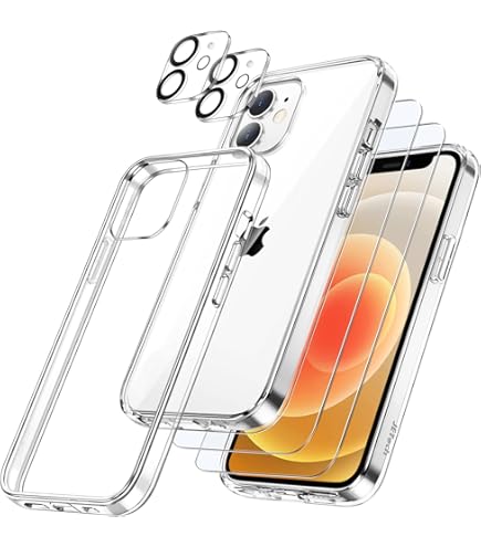 Coque IPhone 12 Mini Transparente + 3 Verres Trempés - TPU Anti-choc, Bords Renforcés, Protection 360° - 5