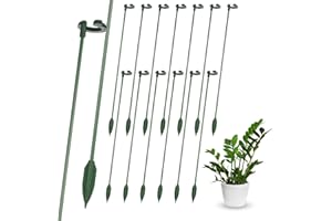 Auidy_6TXD 15 Stück Pflanzenstütze 27 cm Pflanzenstützstab Pflanzenunterstützung für Topfpflanzen Schützen Pflanzen vor Neigung für Phalaenopsis, Hortensien, Pfingstrosen