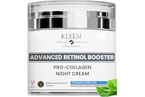 KLEEM Retinol Face Cream with Hyaluronic Acid & Vitamin E – Anti-Wrinkle Firming Night Cream - Hydrating Night Moisturiser to Reduce Lines and Wrinkles. For Sensitive Skin, 50ml