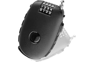 KMKANPO Candado Retráctil, combinación de 4 dígitos, taquilla cable con cable retráctil de 75 cm, adecuado para equipaje, esquí y casco